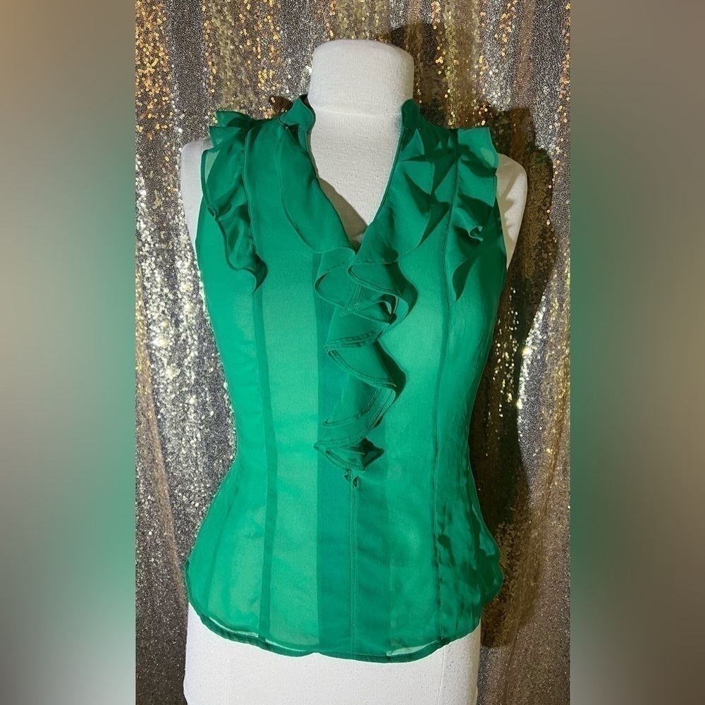 COPY - Express Green ruffle shirt